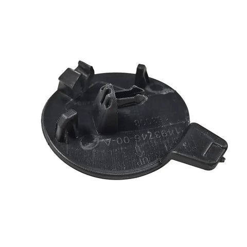Slick Front Bumper Tow Hook Cover Towing Eye Cap Drop In Replacement Unpainted Aftermarket Hardware Tight Fit For Tesla Model Y 2021 2022 - detailed view of tow eye cap
