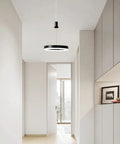 Sleek Dimmable LED Pendant Light For Kitchen Island And Dining Room With 59 Inch Adjustable Cord in modern hallway