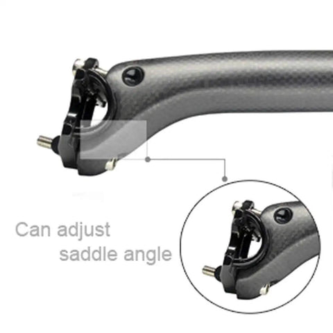Lightweight Carbon Seat Post 27.2mm For Road And MTB Bikes Full Carbon Fiber With 3K Matte Finish Detail of Saddle Angle Adjuster