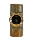 Rock Solid Lead Free Brass Pressure Relief Valve With 100 Psi Cold Water Safety Shield For Well Tanks And Pump Plumbing Systems, 3/4 X 1/2 Inch.