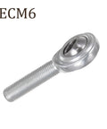 Two Pack ECM6 Rod End Joints With 3/8 Bore And Left Hand 3/8-24 UNF Threads, Male Rod Ends With 4 Jam Nuts Included, Heavy-Duty Zinc-Plated Carbon Steel Housing And Chrome Steel Spherical Ball For Rock-Solid, Long-Lasting Performance. ECM6 rod end joint