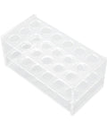 Acrylic Test Tube Rack With 18 Well Holder For 17Mm Tubes, highly polished surface, clear lab-grade organizer for experiments