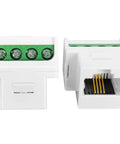Straight Up Premium 5 Pack White RJ11 Cat3 Telephone Keystone Jacks with quick screw terminals and gold pins.