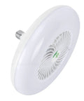 Hilitand E27 Ceiling Fan Light 4 in 1 Stepless Dimming LED Fan (Negative) showing white round design with fan blades.