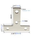 Aluminum T Slot Bracket Kit For 2020 Extrusion Profiles Includes 10 Brackets And 40 M5 Nuts And Bolts drop-in bracket with measurements