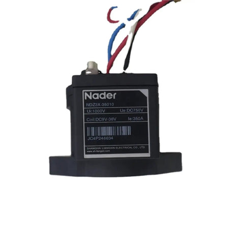 Top Shelf 1500V 500A Contactor Relay For Electric Vehicle Battery Packs Featuring Dang Tough Construction And Killer Three Phase Amp Capacity For Lithium Ion Drivetrains, visible black relay with colored wires.