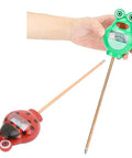 Two-Pack Indoor Outdoor Soil Moisture Meter With Frog And Ladybug Critters, 7-Inch Probe, Easy-Read Needle, Battery-Free Plant Care Tool