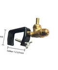 Boomless Spray Nozzle For ATV Sprayers With Brass Orifices 10 And 12 Beefy Portable 3 Inch Unit clamp-on design side view