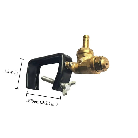 Boomless Spray Nozzle For ATV Sprayers With Brass Orifices 10 And 12 Beefy Portable 3 Inch Unit clamp-on design side view