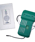 Wall Mount Ceiling Fan Control System White 3 Speed Dry Rated ABS Durable Wall Module With On Off Switch Includes Ivory And White Plates