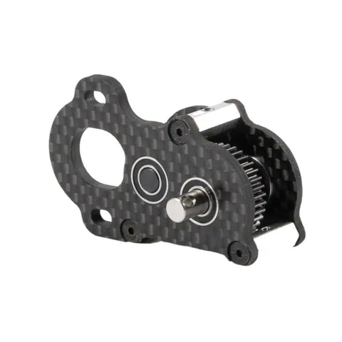 Ultra Light Portal Transmission With 48P Gears And Sleek Carbon Fiber Tiny Gearbox featuring the rear view and gear assembly details.