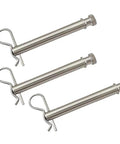 Stainless Steel Trailer Hitch Pin Replacement Kit for 2 Inch and 2.5 Inch Pins, No Fuss Install With Durable Clip to Keep Your Trailer Hitch Secure and Locked, Compatible With Most Standard Hitches; three pins