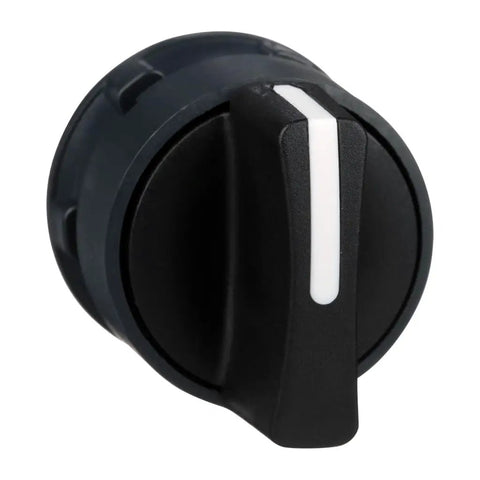 Harmony XB5 Two-Position Selector Switch Head with stay put mechanism, dark gray bezel, for 22mm cutouts, ergonomic control