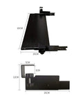 Slick Glide Under Desk Keyboard Tray With Smooth Pull Out Drawer Holds Mouse And Keyboard Ergonomic Sliding Extender dimensions and black finish