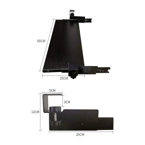 Slick Glide Under Desk Keyboard Tray With Smooth Pull Out Drawer Holds Mouse And Keyboard Ergonomic Sliding Extender dimensions and black finish