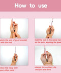 Guide on using Diamond Bracelet Clasp Helper Tool for easy fastening and hooking bracelets, necklaces, watches, and zippers.