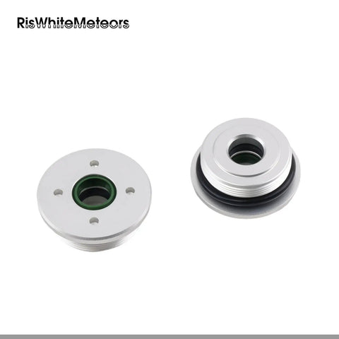 Two Pack Easy Bolt On Screw Trim Cylinder End Kit Replacement For Outboard 55-90HP Marine Grade Steel, OE Precise Fit To Stop Wobble, Leaks And Corrosion, Direct Fit, Saltwater Ready, two silver trim cylinder ends
