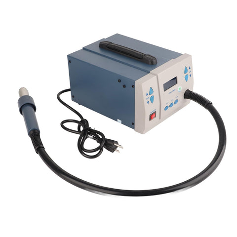 1200W Hot Air Rework Station With 3 Memory Channels For PCB Soldering, Adjustable Air Volume, Brushless Fan, Fast Heating shown from side