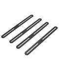 4 Piece Slotted Corner Brace Set for Furniture Adjustable Stainless Steel Flat Mending Plate Support Sturdy Tough As Nails Rustproof Black Repair Bracket for Tables Chairs Shelves