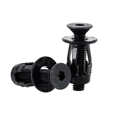 Petal Expansion Rivet Kit For License Plates And Thin Metal Panels M4 To M8 Carbon Steel With Galvanized Finish Black Nut Only M4x16