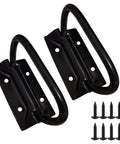Black Iron Aviation And Transport Box Handles 2 Pack With Screws Included Chest Handle For Aluminum Boxes Mechanical Side Handle