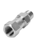The Real Deal Heavy Duty Stainless Steel Hydraulic Hose Fittings Three Eighth Inch NPT Female To Male Swivel Adapter With Rotating Joint Stops Kinking No Sweat Flexibility For Plumbing Projects Or Auto Repair Work And DIY Enthusiasts. stainless steel swivel fitting