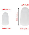 Ceramic wiring caps, white flame-retardant; small AWG22-14 and large AWG18-8 high-temperature connectors