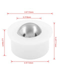 One third inch ball roller wheel in nylon and stainless steel, part of the 12 Pack Mini Ball Transfer Bearing Units For Table Conveyors And Furniture Rollers.