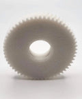 Front view of Beefy Replacement Helical Drive Gear For Profile Opal Nugget Ice Maker 1.0 And 2.0 showing detailed gear teeth