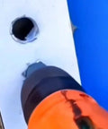Die grinder using 8 Piece Rotary Grinding Stone Set With One Quarter Inch Hex Shank on metal surface