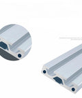 1020 1030 1040 1050 Aluminum Profile EU Standard Linear Rail For CNC And 3D Printer Builds, silver aluminum extrusion close-up
