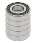 Stack of Five Pack Deep Groove Radial Ball Bearings R12-2RS with Double Rubber Seals, 0.75 In ID, 1.625 In OD, 0.438 In Width