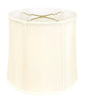 Eggshell Drum Lamp Shade 15 Inch Top Diameter 16 Inch Bottom Diameter 16 Inch Slant Height Silk Type Shantung Fabric Off White Finish Easy Spider Fitter Classic Neutral Lighting Upgrade For Any Room