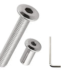 Ten Pack 1 4 20 X 1 1 2 Inch Flat Head Binding Screws Paired With Matching 1 4 5 8 Binding Nuts crafted from tough 18 8 304 stainless steel