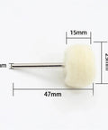 Wool Felt Mini Polishing Brush Wheel Set 60 Pieces 3 Millimeter Shaft Heads For Car Detailing Rotary Tools Drills And Pneumatic Polishers