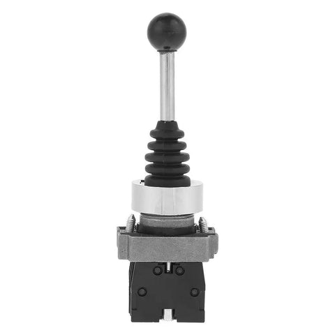 Two Position Momentary Joystick Switch With Two Normally Open Contacts, spring return, 22mm mounting hole, voltage range 0-380V AC.