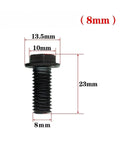 Left Hand Threaded Hex Flange Nail M8 For Cutting Machine Tools, 23mm length with measurements, heavy-duty carbon steel.