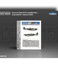1/32 Scale Mask Set for Supermarine Spitfire Mk V Canopy and Wheels for HobbyBoss 83205 Model Kit packaging.