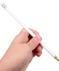 Beefy Heavy Duty Carpenter Pencils Set Of 10 White Woodworking Graphite Pencils With Erasers Round Barrel For Construction Marking