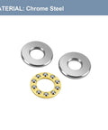 HiPicco thrust ball bearing set: two chrome steel washers and one gold ball bearing (8x19x7 mm)