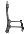 Foldable Hand Truck Heavy Duty Cart With Robust Tray 110 Lb Capacity For HVAC Pros And Electricians Space Saving Design Ergonomic Handle Omnidirectional And Large Rear Wheels For Rough Terrain, folded side view