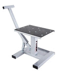 Height Adjustable Dirt Bike Lift Stand For Off Road And Motocross Maintenance 9 To 17.5 Inches Lift shown side view