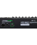Back view of 12 Channel Sound Reinforcement Mixer With Dope Built In FX And USB Interface showing power and USB ports