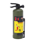 Slick Green Mini Fire Extinguisher For RC Rigs With Vivid Simulation Look And Quick Swap Mounting For Axial SCX10 And WPL MN Series Trucks, side view.