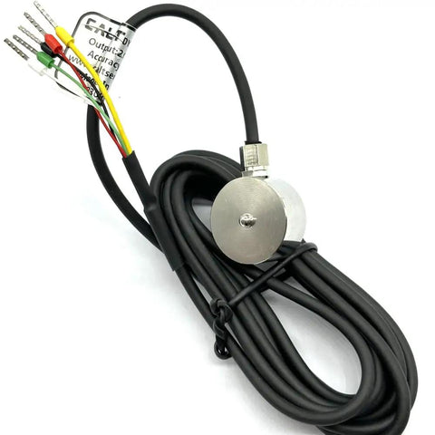 Compact Button Load Cell 5Kg Compression Sensor For Tight Spaces High-Accuracy Microsensor With 1.0-2.0 mV/V Sensitivity Stainless Steel 17-4PH Ideal For Touch Testers Phone Screen Force Fingerprint Button Robot Gripper 18 Months Warranty compact round load cell with cable and wires