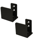 Matte Black Floor Guide For Wall Mount Sliding Barn Door Hardware Set Of 2, Fits Non Grooved Doors From 1.375 To 1.75 Inches Thick