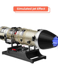 All Metal Turbofan Engine Model Kit 1/10 Scale Twin Rotor Jet Engine With DIY Assembly showing simulated jet effect