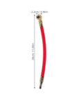 Top Rated Red Air Pump Hose Rubber Motorcycle Single Head Fits Electric Bike Car Tire Inflator Extension Replacement Tubing 28cm