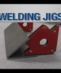 Five Inch Angle Welding Magnets Four Pack Built Tough Heavy Duty 75 Pound Arrow Shaped Holders for 45 90 135 180 Degree Angles