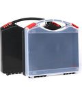 See Through Polypropylene Tool And Jewelry Storage Box For Tools And Small Parts, Built Tough For Home Or Workshop, side view